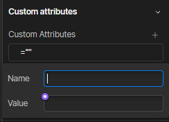 custom attributes menu