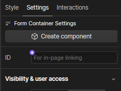 webflow settings